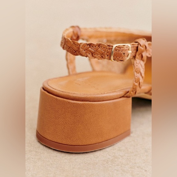 Sézane Noemie Heeled Pumps in Natural Heritage Braided Leather FR 38 / US 7 - Picture 4 of 10